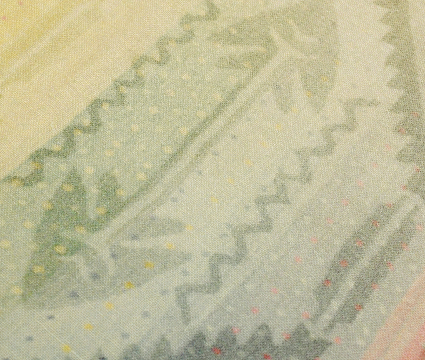 Sushila Vintage Light Yellow Dupatta 100% Pure Cotton Woven Long Stole Hijab