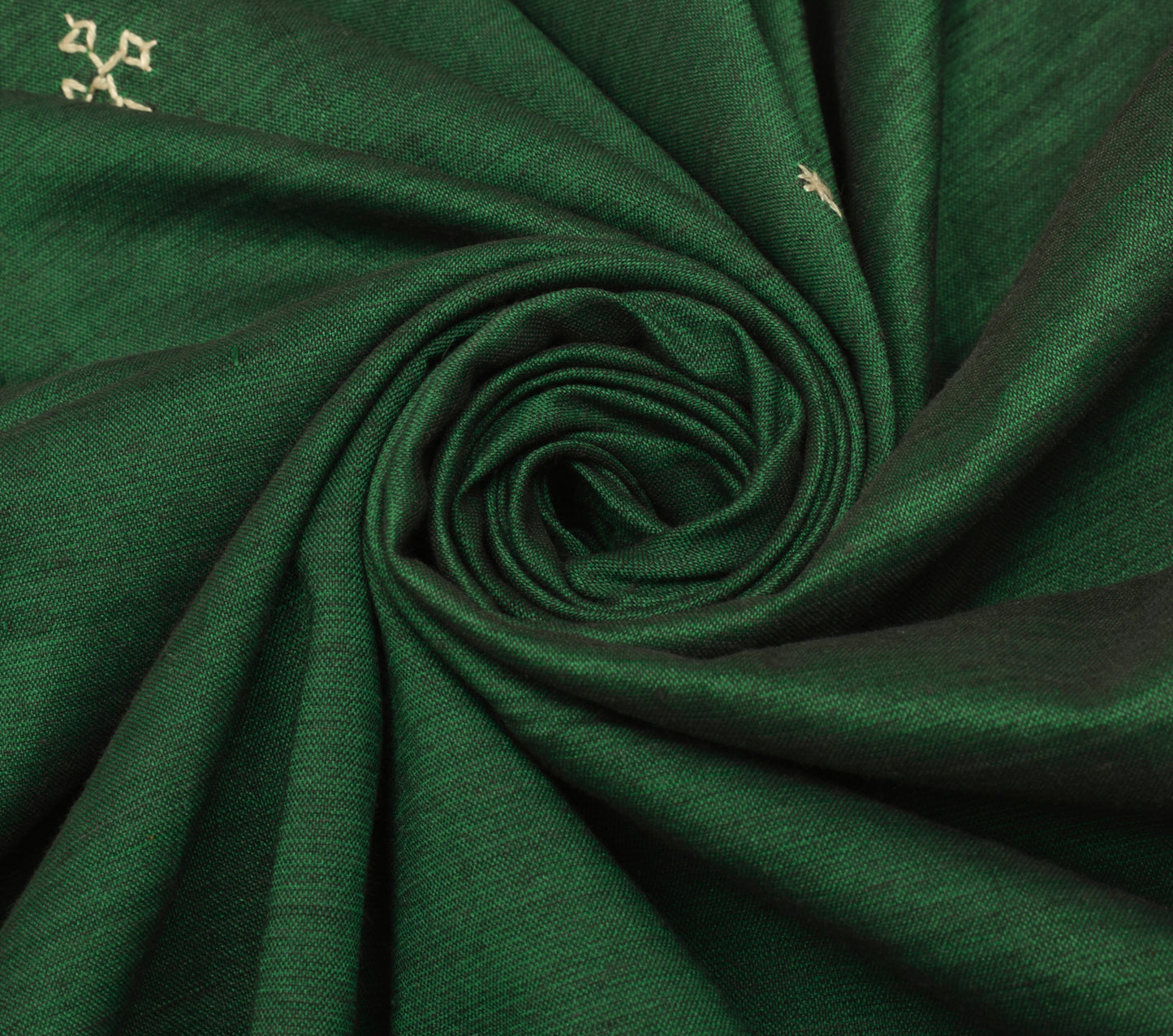 Sushila Vintage Green Indian Dupatta Blend Cotton Woven Floral Long Stole Hijab