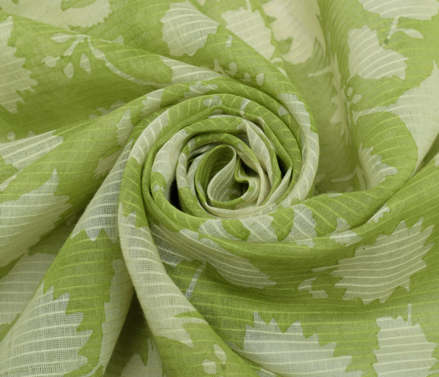 Sushila Vintage Green Dupatta 100% Pure Cotton Hand Block Printed Long Stole
