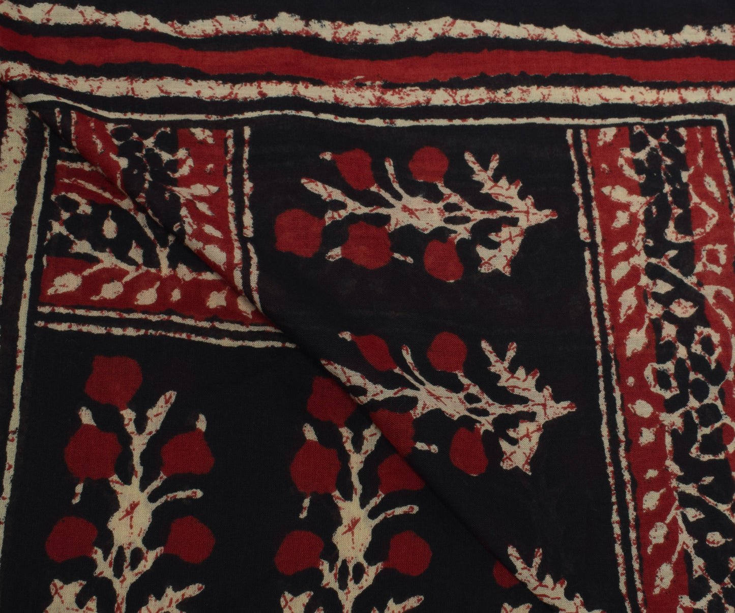 Sushila Vintage Brown Dupatta 100% Pure Cotton Printed Zig-Zag Long Stole Hijab