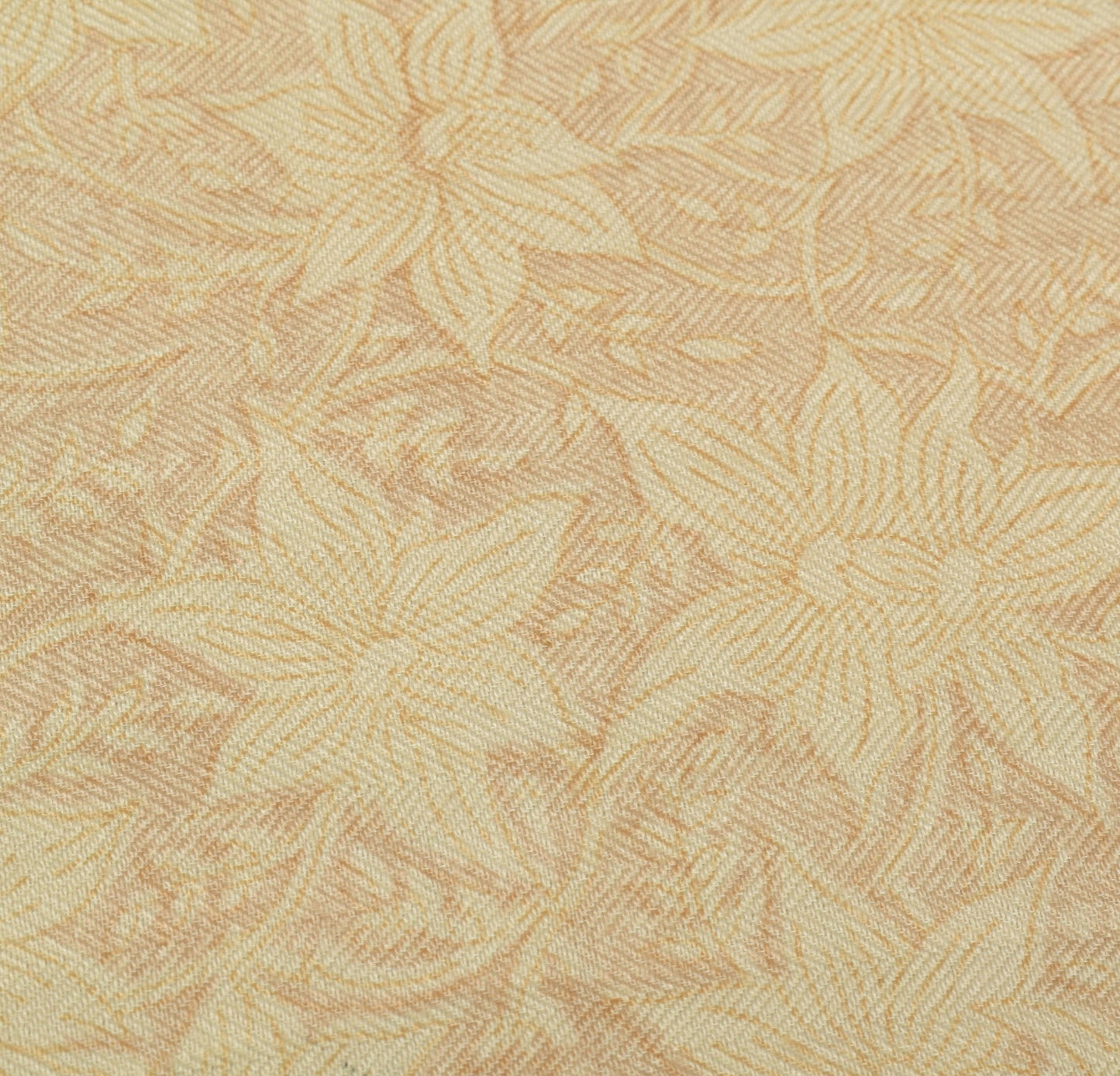 Sushila Vintage Cream Dupatta 100% Pure Woolen Woven Floral Long Stole Scarves