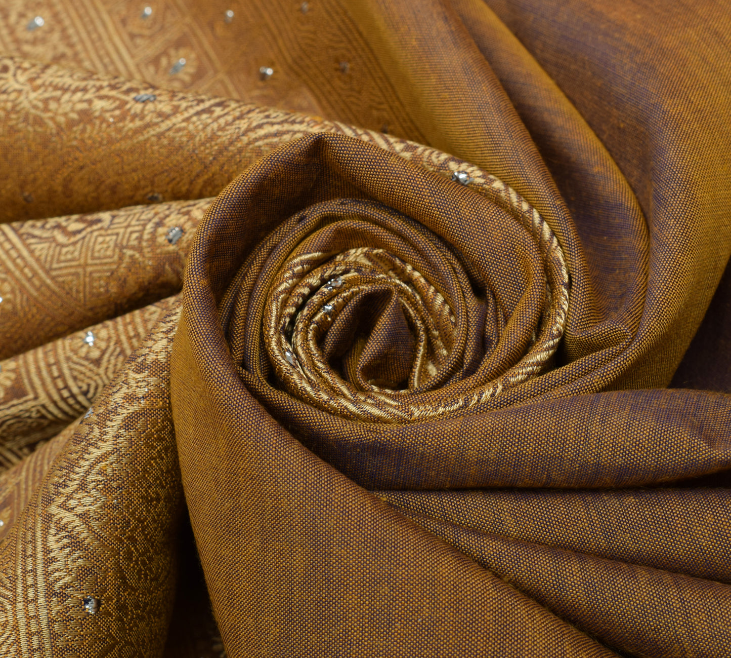 Sushila Vintage Indian Dupatta Blend Cotton Woven Floral Long Stole Veil Scarves