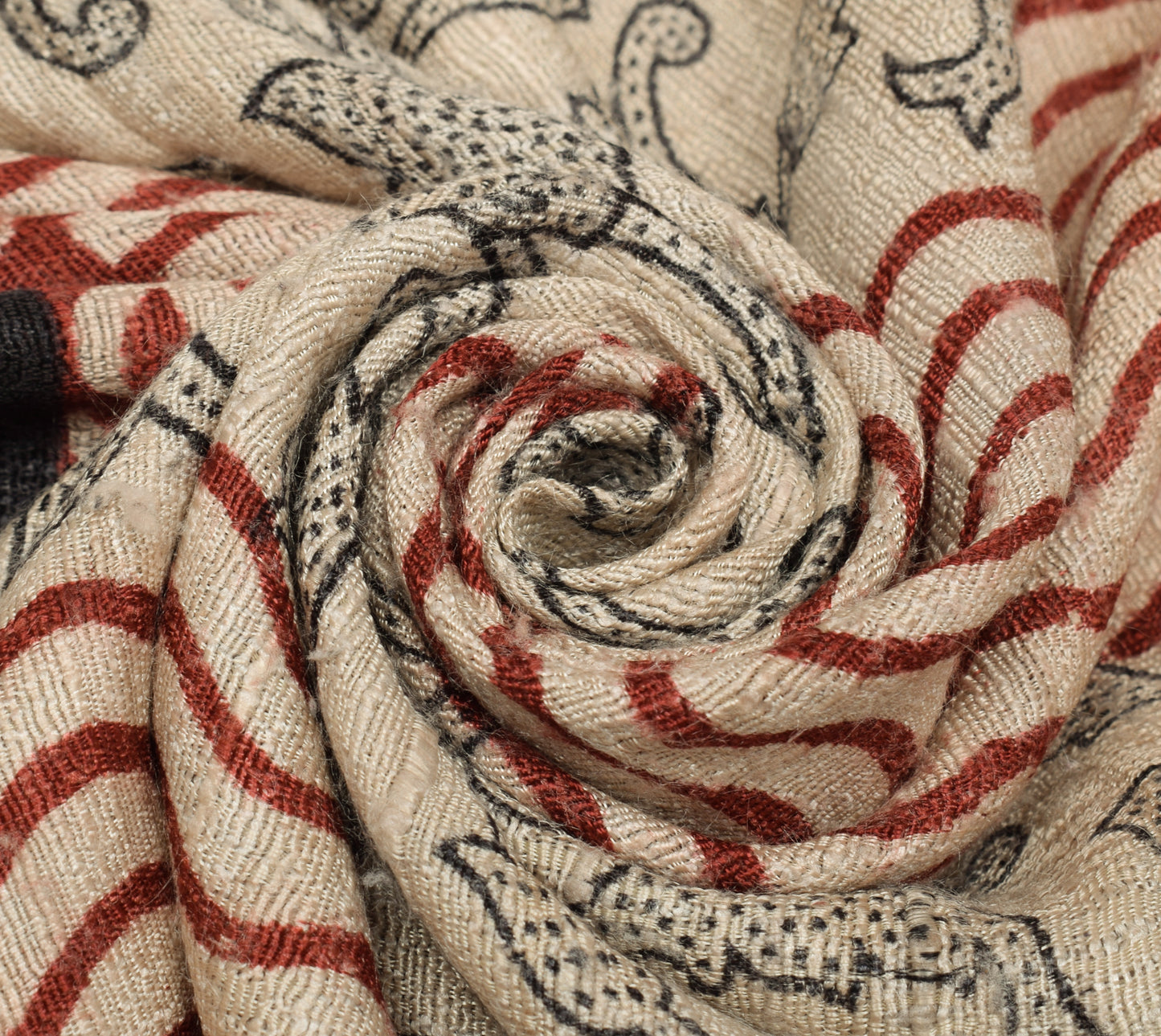 Sushila Vintage Cream Dupatta Art Silk Woven Floral & Printed Long Stole Scarves