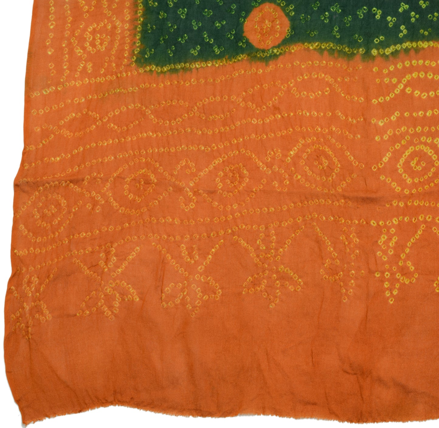 Sushila Vintage Dark Green Dupatta Pure Georgette Bandhani Printed Long Stole