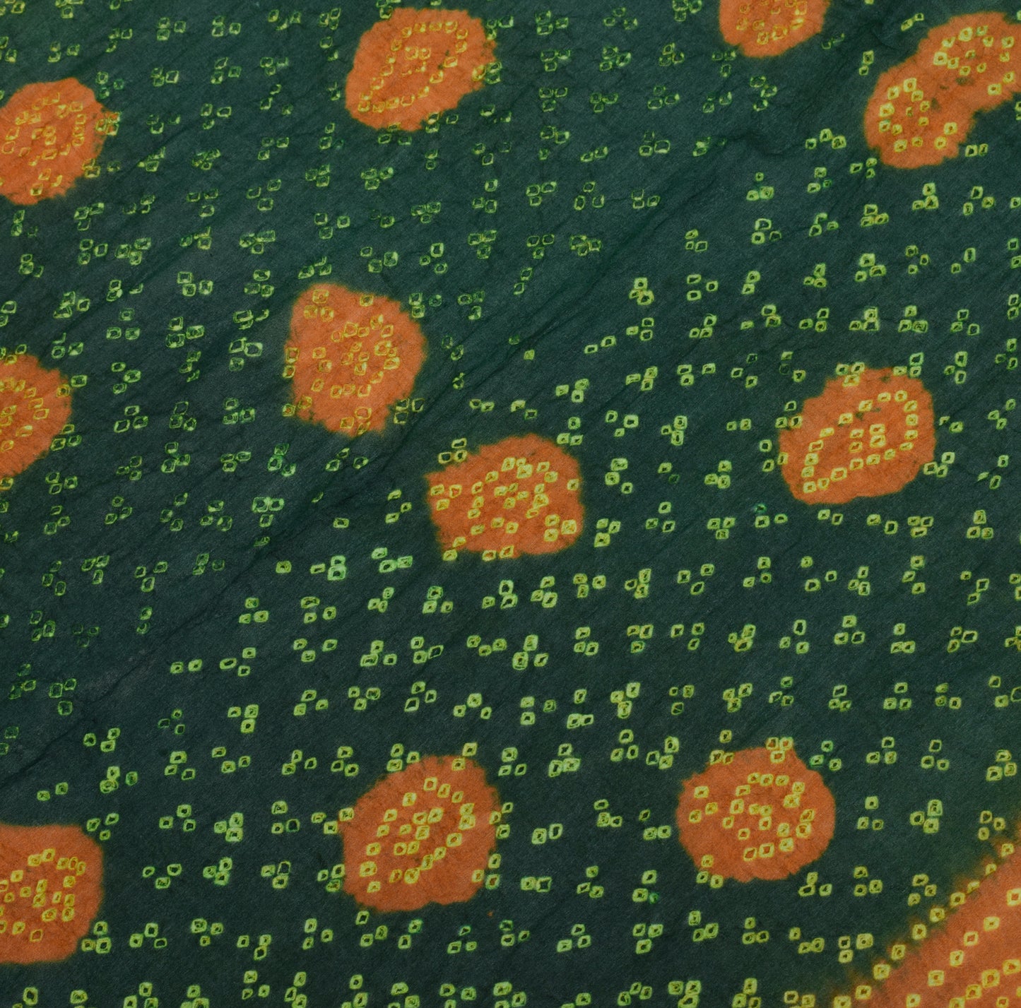Sushila Vintage Dark Green Dupatta Pure Georgette Bandhani Printed Long Stole