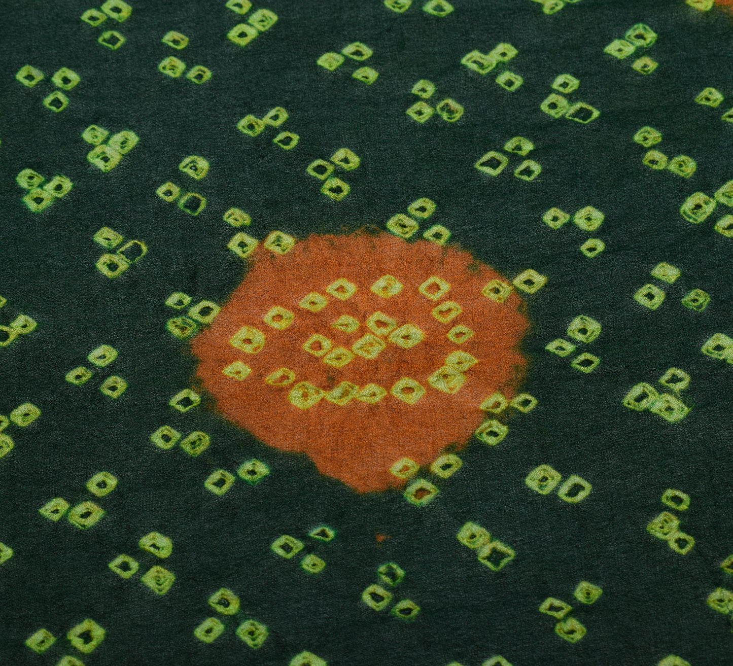 Sushila Vintage Dark Green Dupatta Pure Georgette Bandhani Printed Long Stole