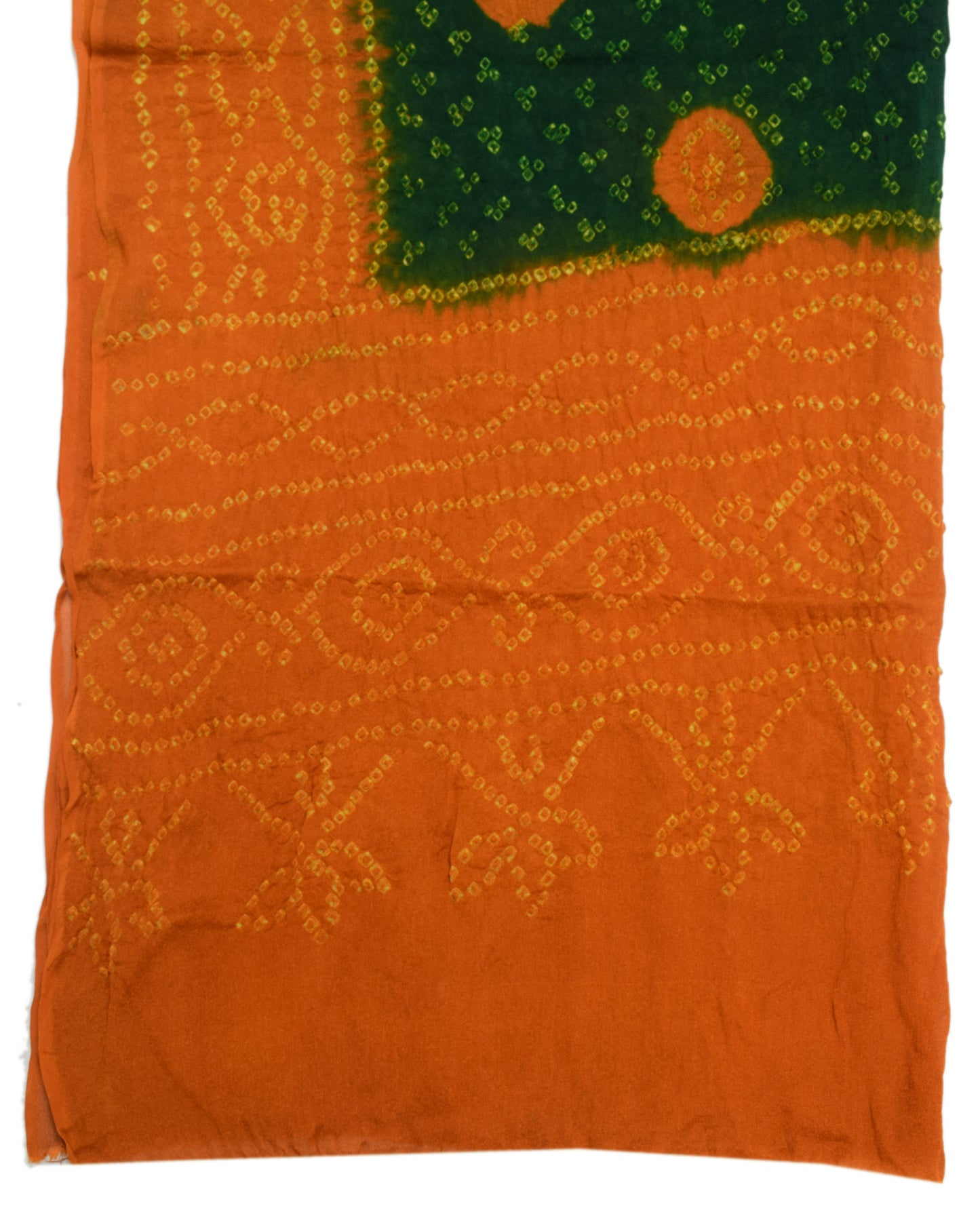 Sushila Vintage Dark Green Dupatta Pure Georgette Bandhani Printed Long Stole