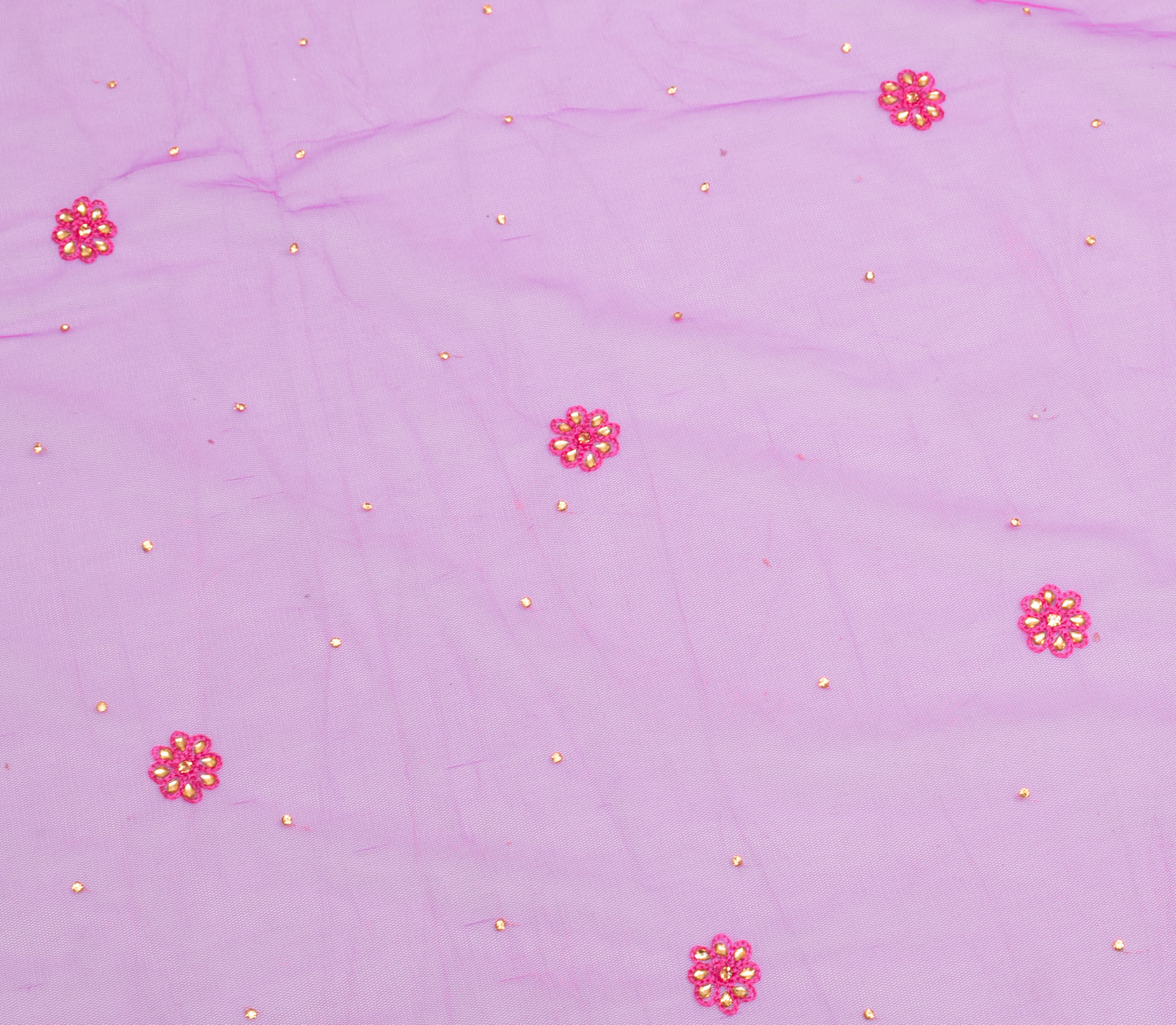 Sushila Vintage Magenta Net Heavy Border Dupatta Embroidered Floral Long Stole
