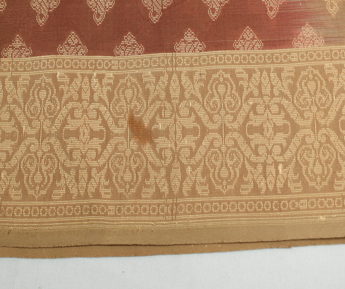 Sushila Vintage Brown Dupatta 100% Pure Silk All Over Woven Floral Long Stole