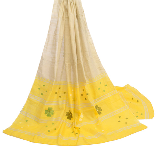Sushila Vintage Indian Dupatta 1005 Pure Cotton Tant Woven Long Stole Scarves