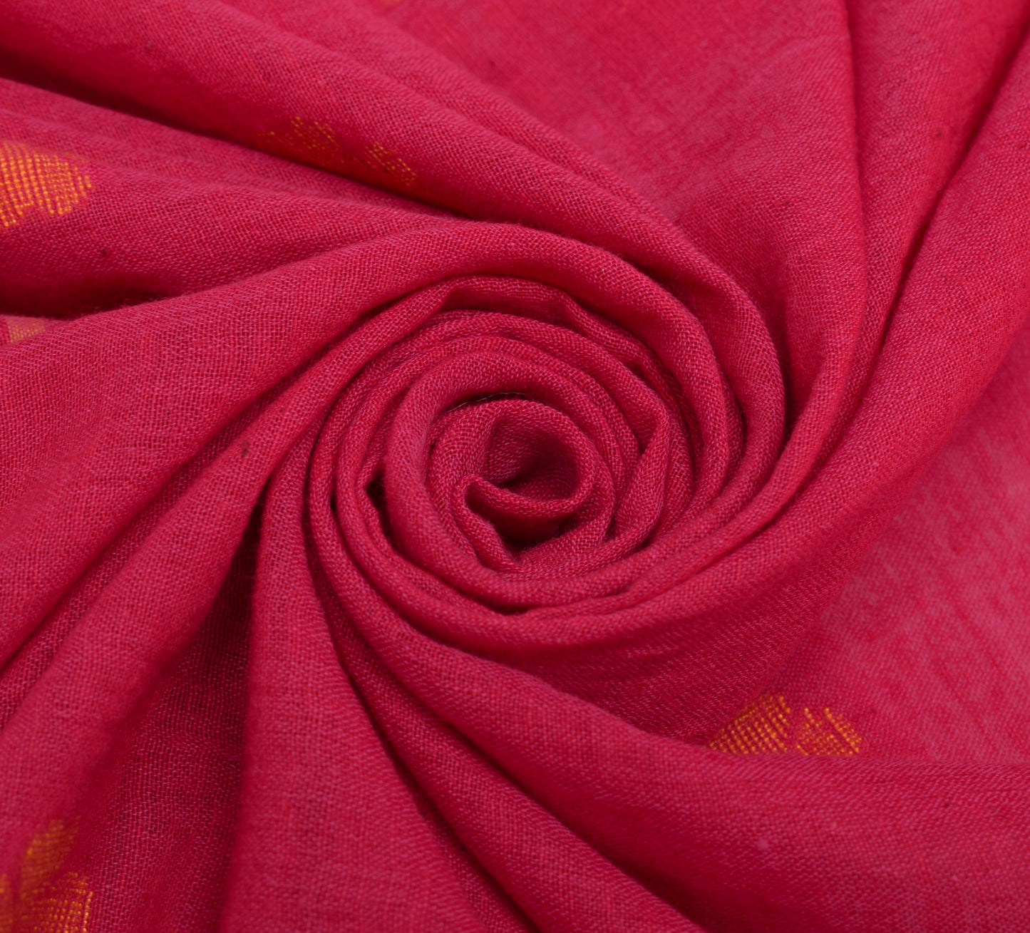 Sushila Vintage Red Indian Dupatta 100% Pure Cotton Woven Floral Long Stole Wrap