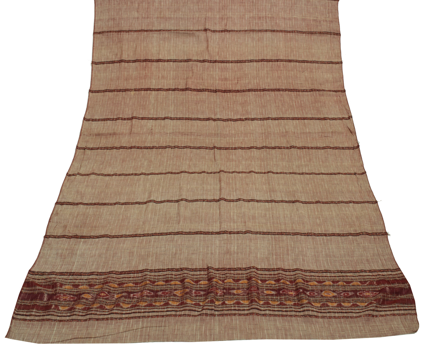 Sushila Vintage Indian Dupatta 100% Pure Cotton Silk Woven Long Stole Scarves