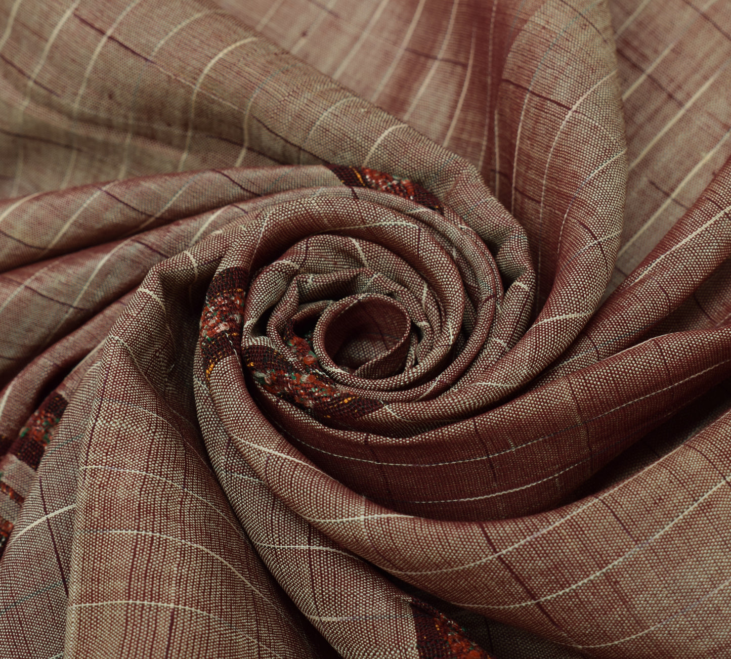 Sushila Vintage Indian Dupatta 100% Pure Cotton Silk Woven Long Stole Scarves