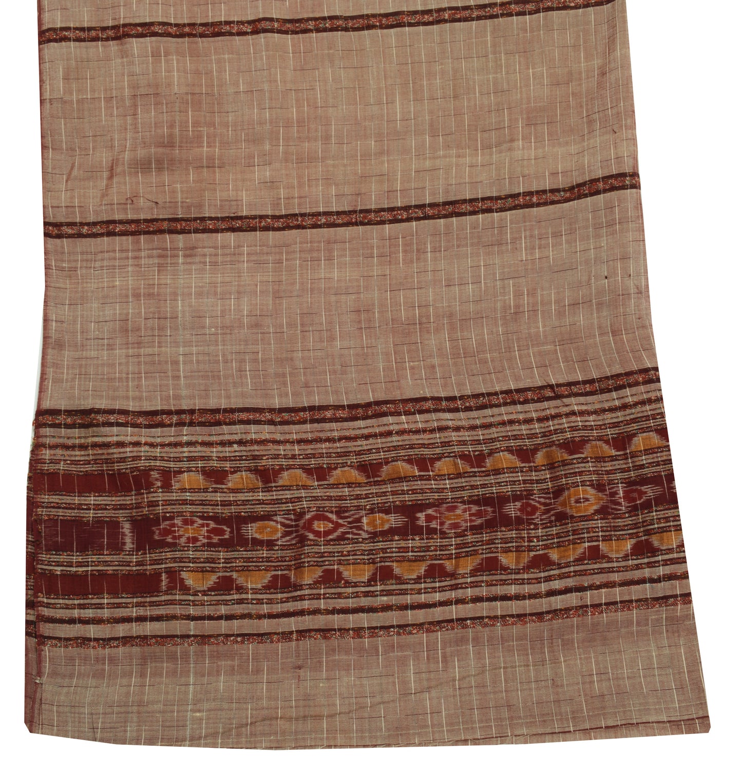 Sushila Vintage Indian Dupatta 100% Pure Cotton Silk Woven Long Stole Scarves