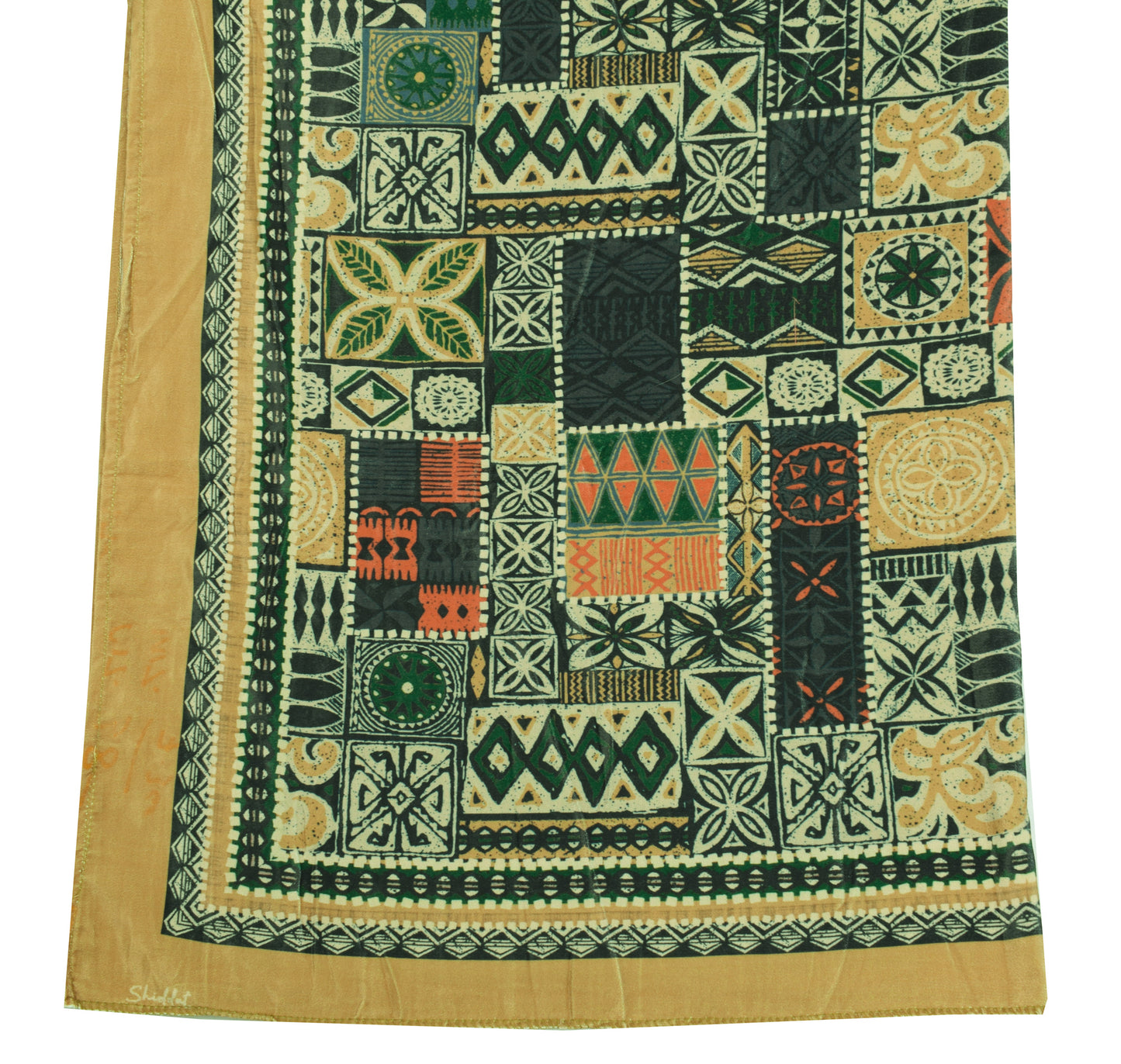 Sushila Vintage Green Indian Dupatta Velvet Printed Floral Long Stole Scarves