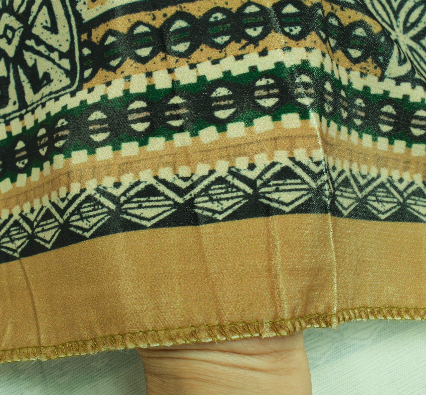 Sushila Vintage Green Indian Dupatta Velvet Printed Floral Long Stole Scarves