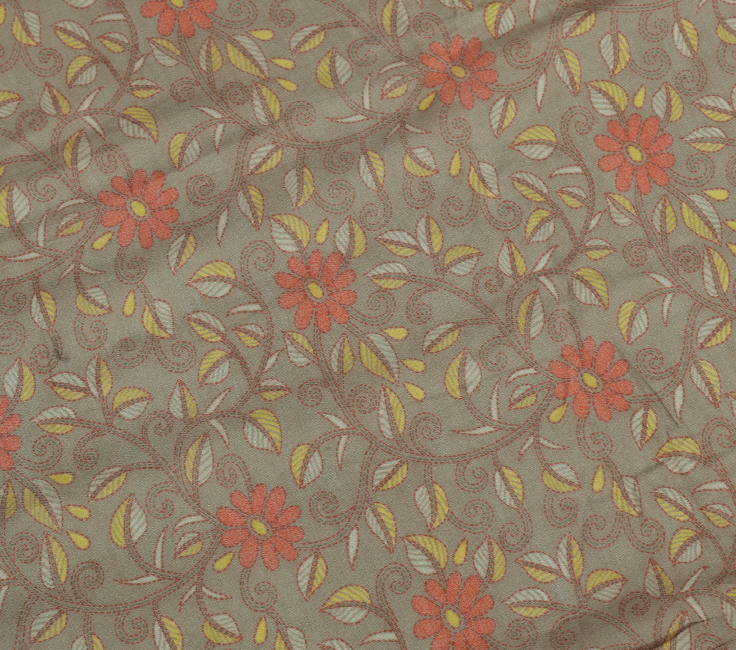 Sushila Vintage Dupatta 100% Pure Cotton Silk Printed Floral Long Stole Hijab