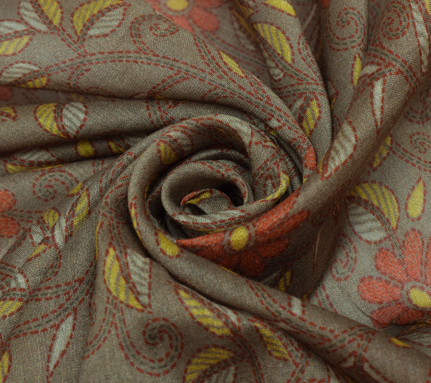 Sushila Vintage Dupatta 100% Pure Cotton Silk Printed Floral Long Stole Hijab