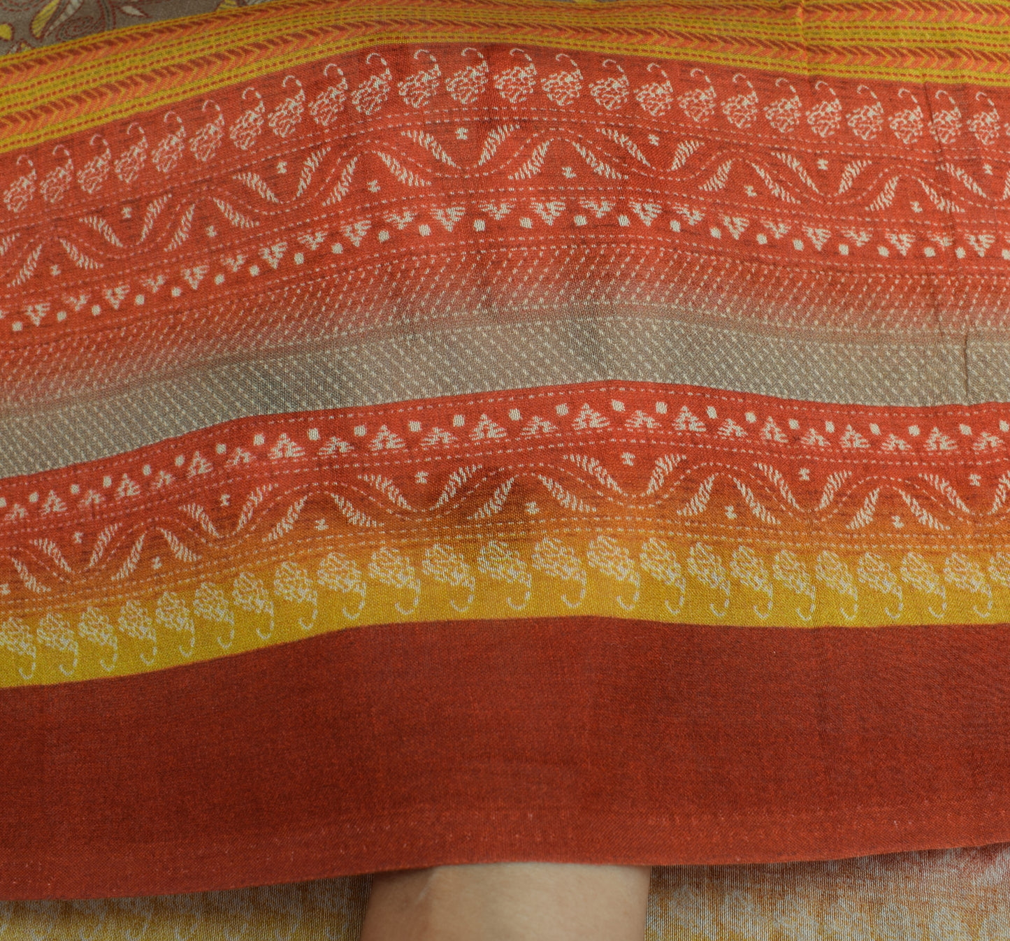 Sushila Vintage Dupatta 100% Pure Cotton Silk Printed Floral Long Stole Hijab
