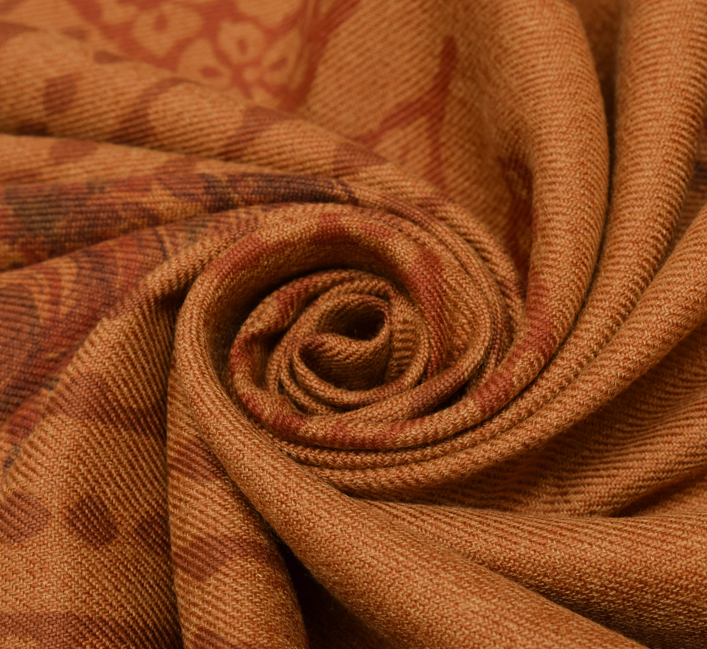 Sushila Vintage Indian Dupatta Blend Woolen Hand Block Printed Floral Long Stole