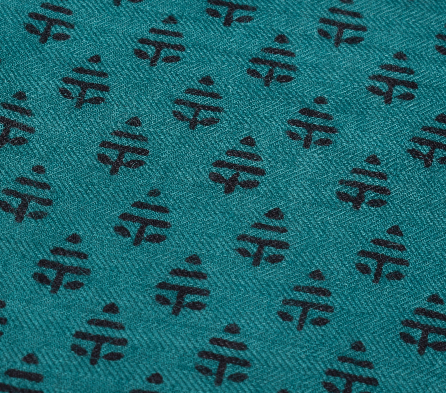 Sushila Vintage Teal Blue Dupatta 100% Pure Woolen Woven Floral Long Stole Veil