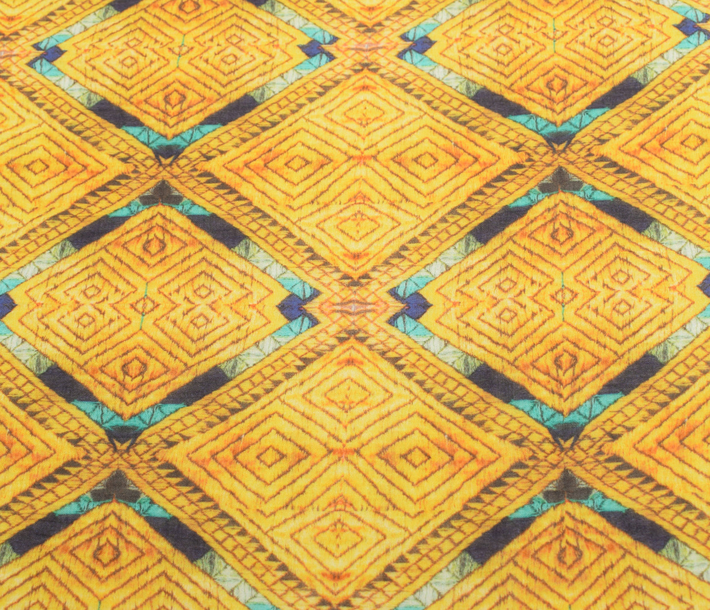 Sushila Vintage Yellow Dupatta Blend Cotton Digital Printed Soft Long Stole Wrap