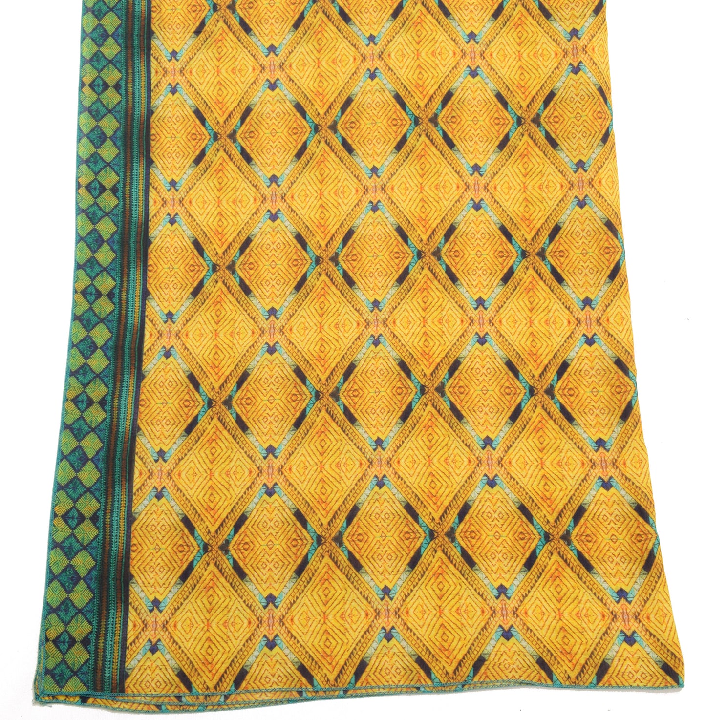 Sushila Vintage Yellow Dupatta Blend Cotton Digital Printed Soft Long Stole Wrap
