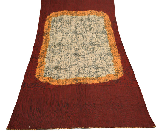 Sushila Vintage Cream Dupatta 100% Pure Cotton Printed Soft Long Stole Scarves