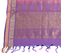 Sushila Vintage Pink Indian Dupatta 100% Pure Silk Checks Woven Long Stole Veil