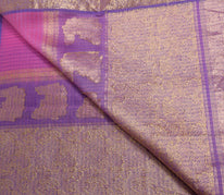 Sushila Vintage Pink Indian Dupatta 100% Pure Silk Checks Woven Long Stole Veil