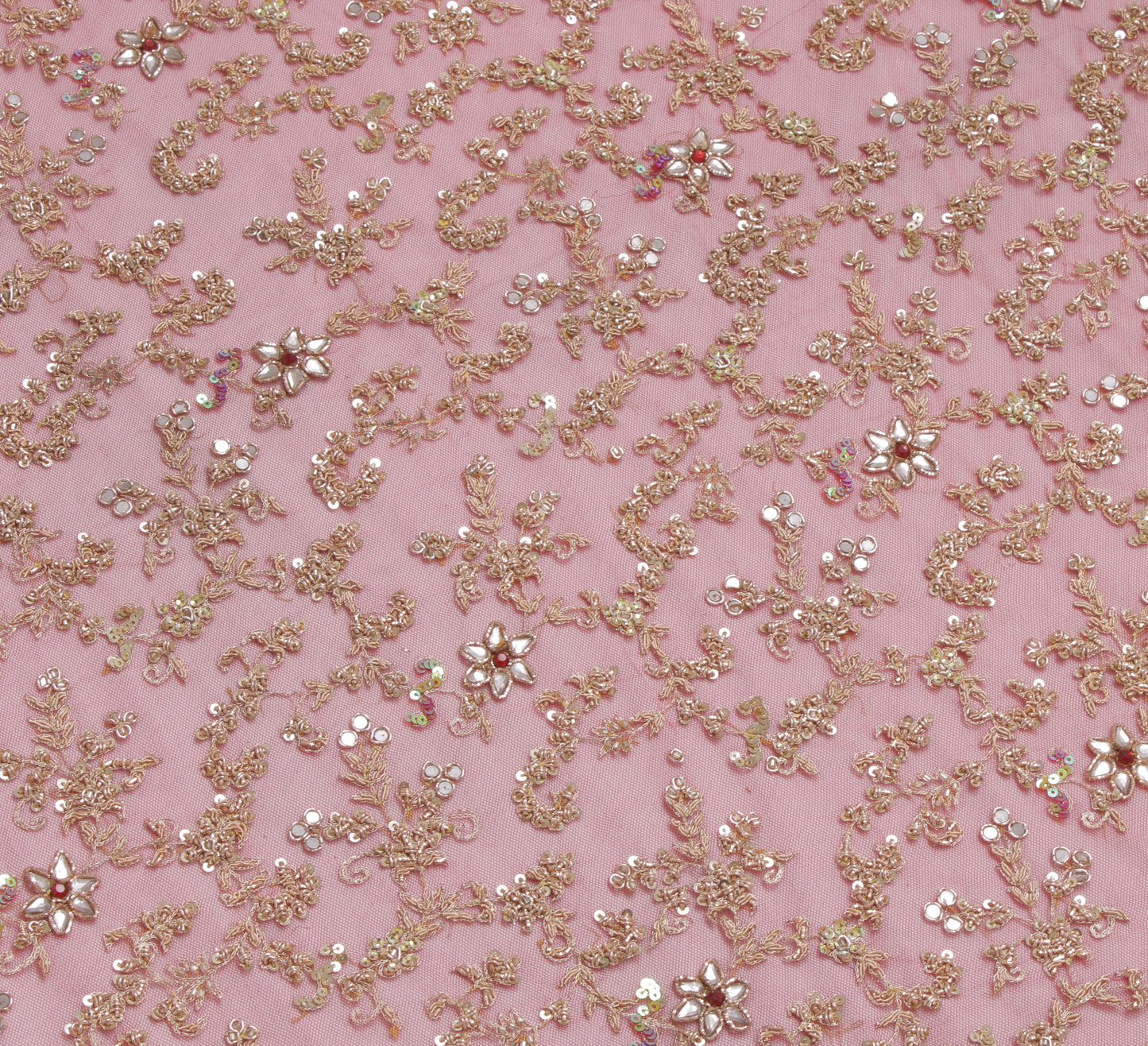 Sushila Vintage Red Heavy Dupatta Net Mesh Hand Beaded Zardozi Long Stole Veil