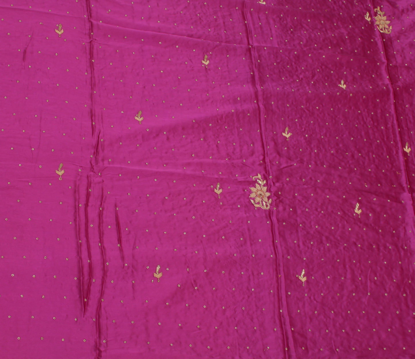 Sushila Vintage Magenta Heavy Dupatta Pure Silk Hand Beaded Long Stole Scarves