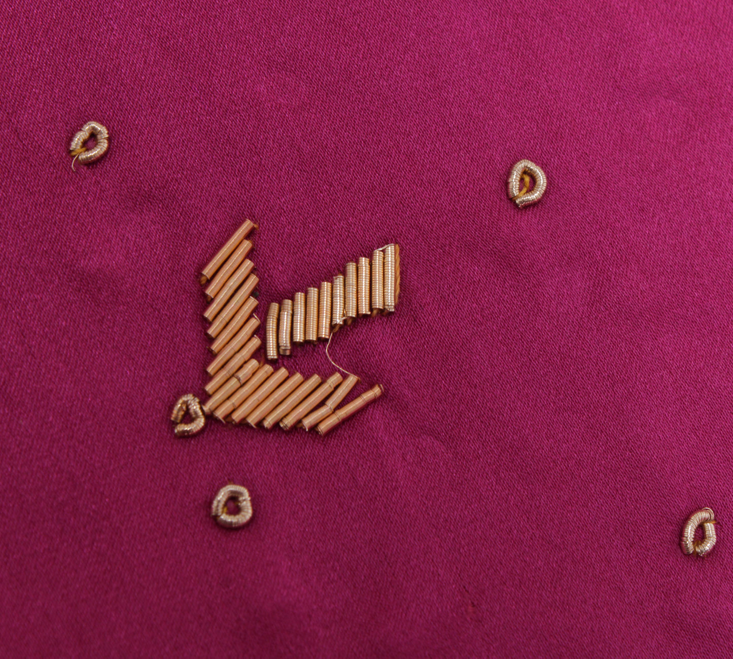 Sushila Vintage Magenta Heavy Dupatta Pure Silk Hand Beaded Long Stole Scarves